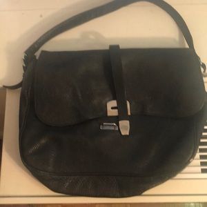 Prada black leather handbag